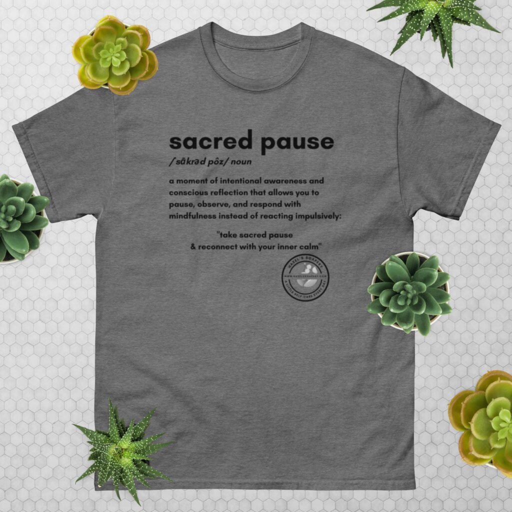 sacred pause care collective by hazels soapery tee