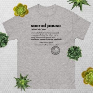 Hazel's Soapery Care Collective Sacred Pause Tee Bold