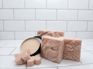 Pinkie Up Collection Calamine Lavender and Chamomile Salves and Soaps by Hazel's Soapery 